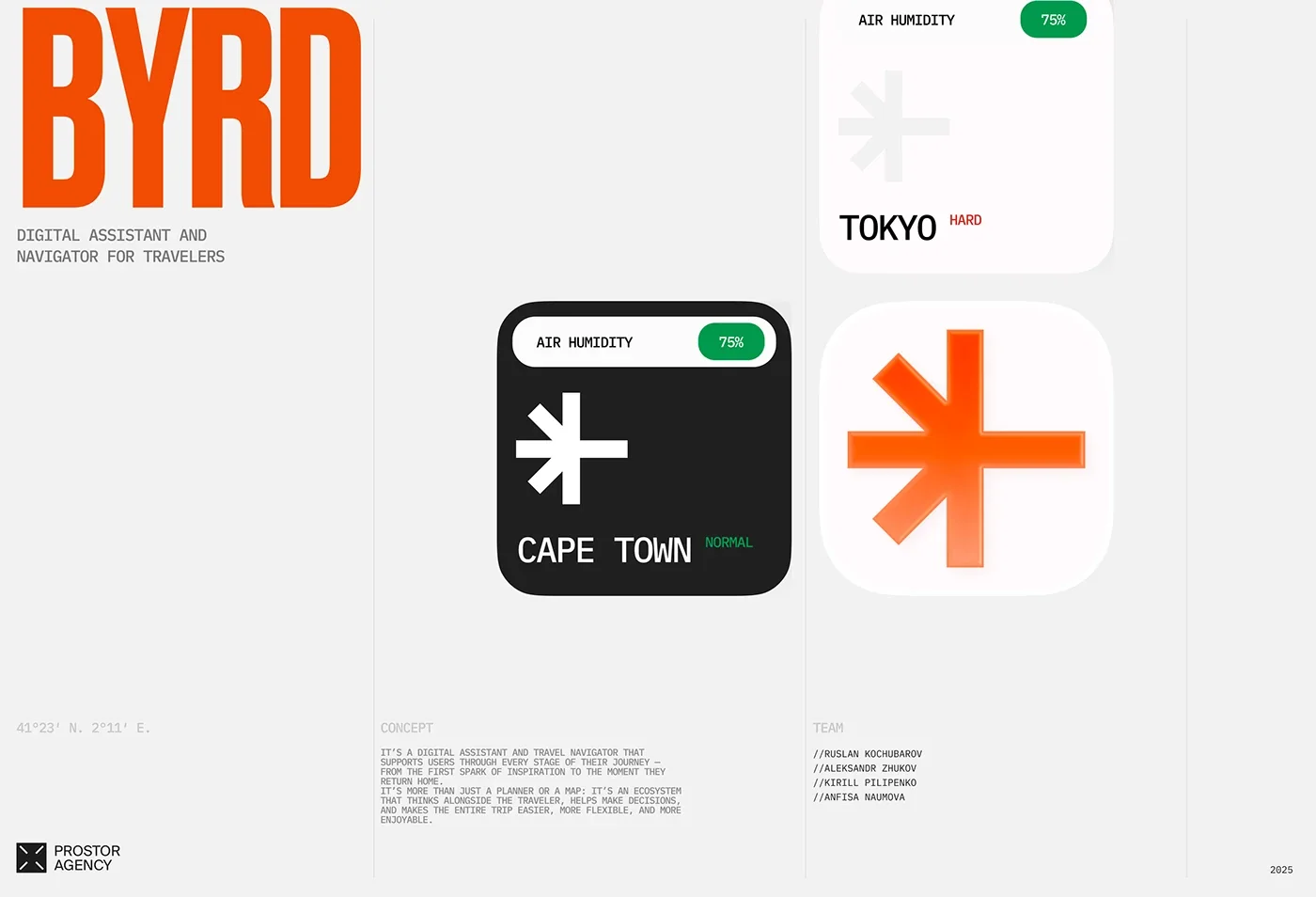BYRD — a travel and stay-booking app concept — screen 1