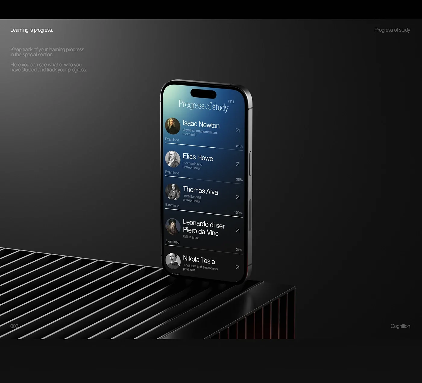 Cognition — an EdTech product that teaches history through people — screen 3