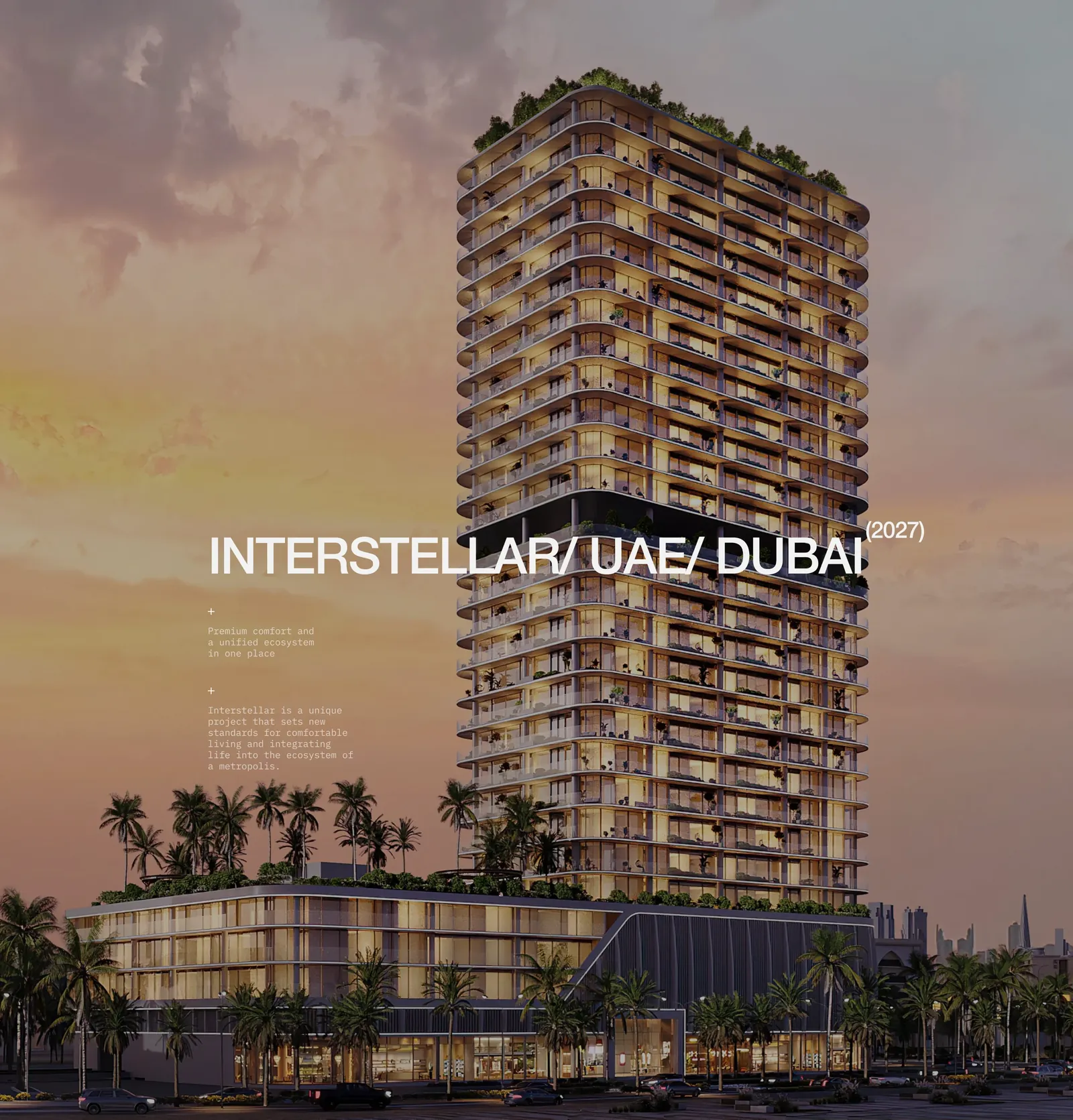 Interstellar — a digital showroom for a residential complex in Dubai — screen 2