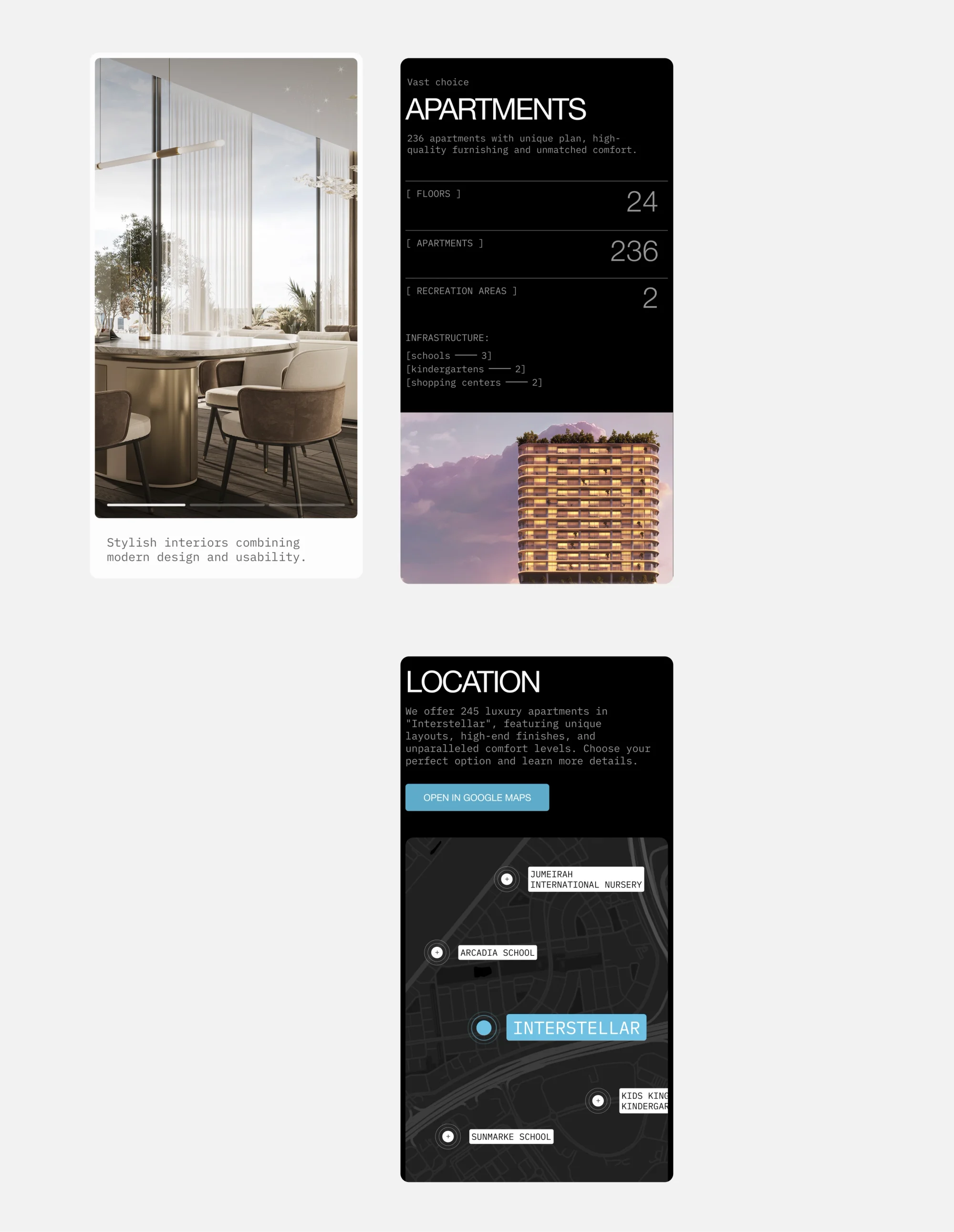 Interstellar — a digital showroom for a Dubai residential complex — screen 9