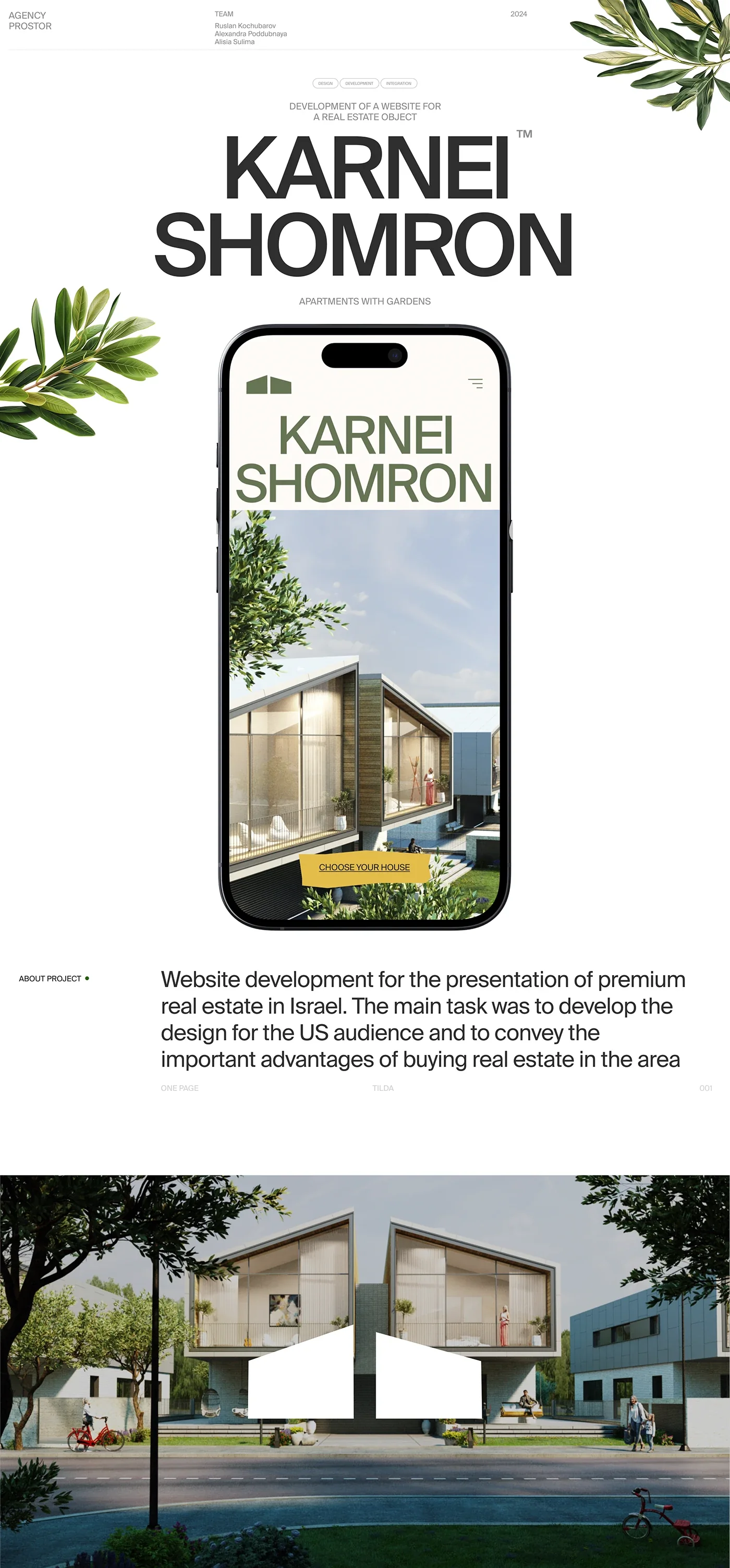 Karnei Shomron — a Harey Zahav village website for American buyers — screen 1