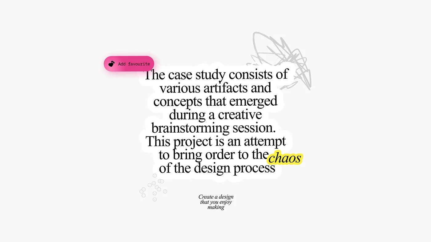 Make designs you enjoy — a concept collection of design artifacts — screen 2