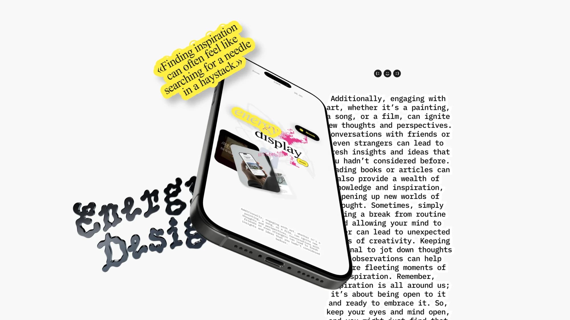 Make designs you enjoy — a concept collection of design artifacts — screen 10