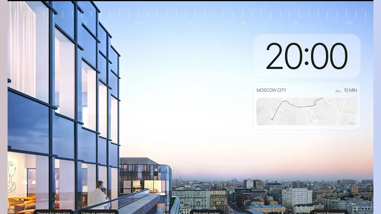 SLAVA — a website for a premium business centre in Moscow