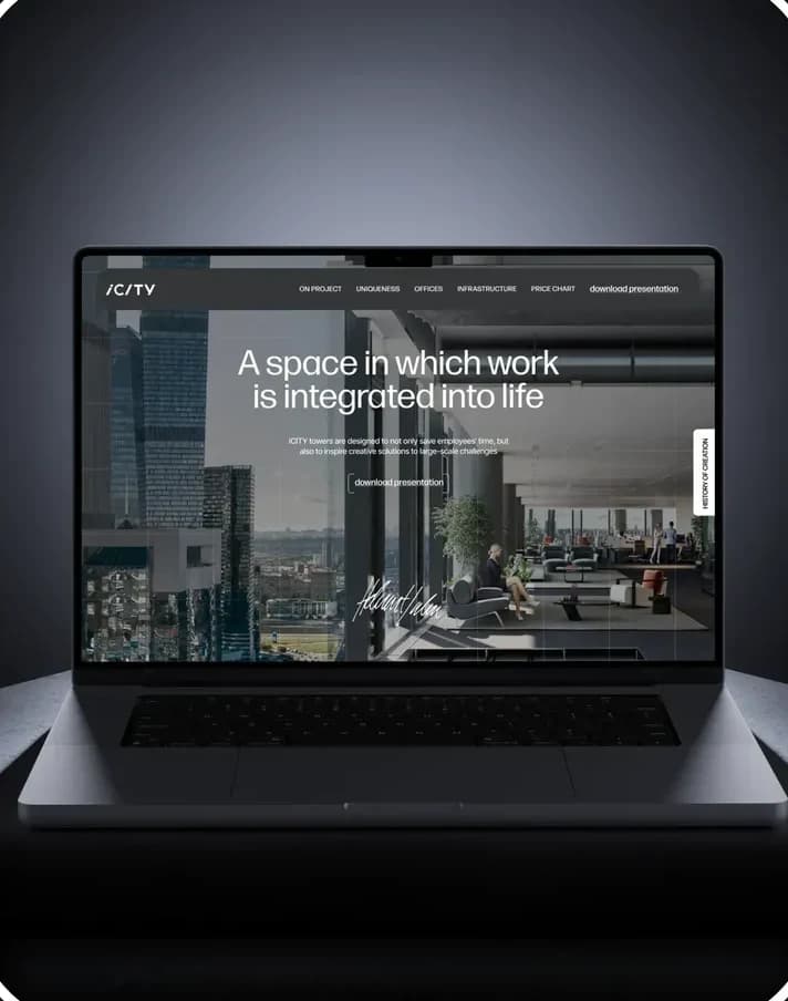 iCITY — a business centre website