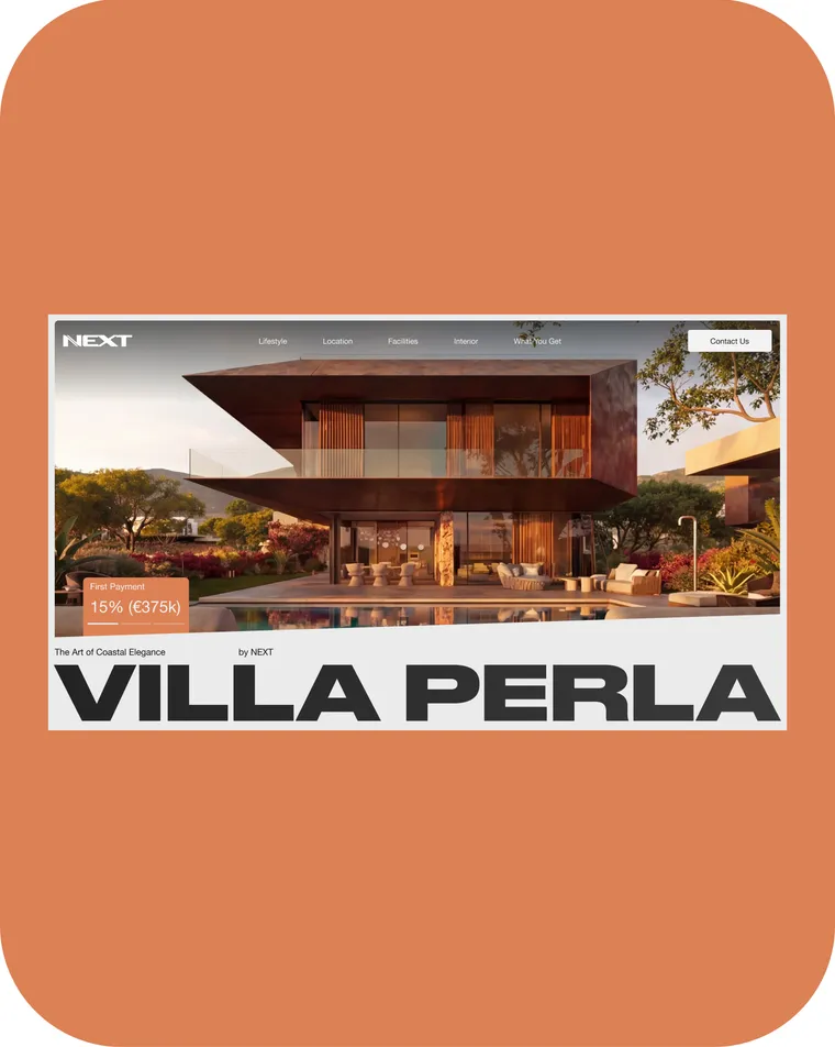 Villa Perla — coastal residence landing