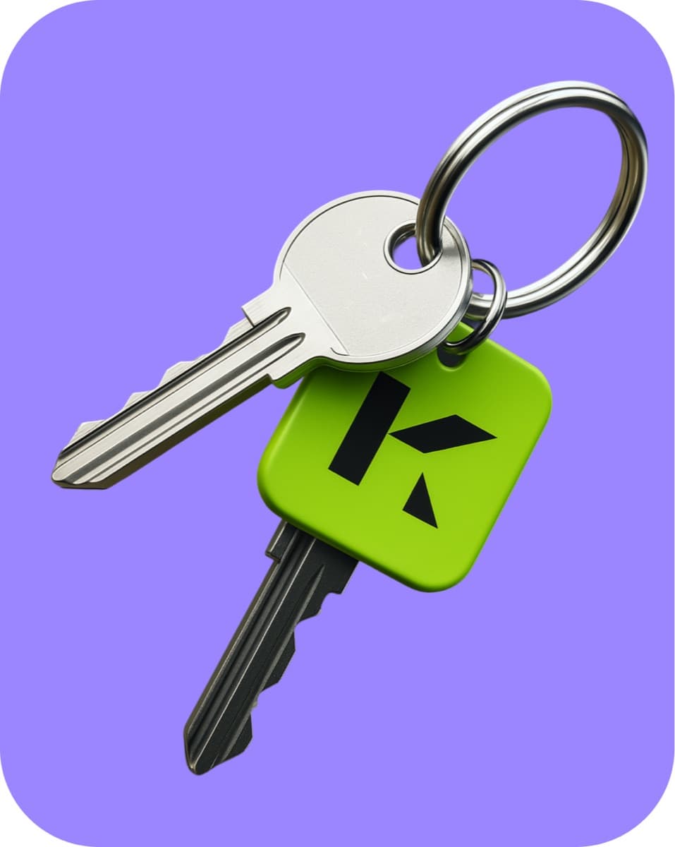 Apartment in Shares — a keyring on a set of keys