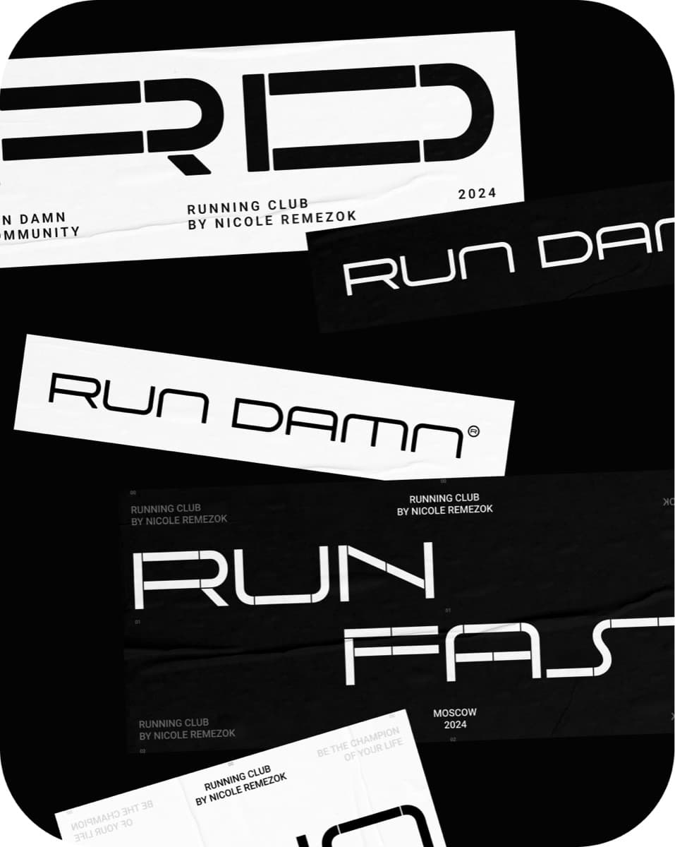 RUN DAMN — club stickers