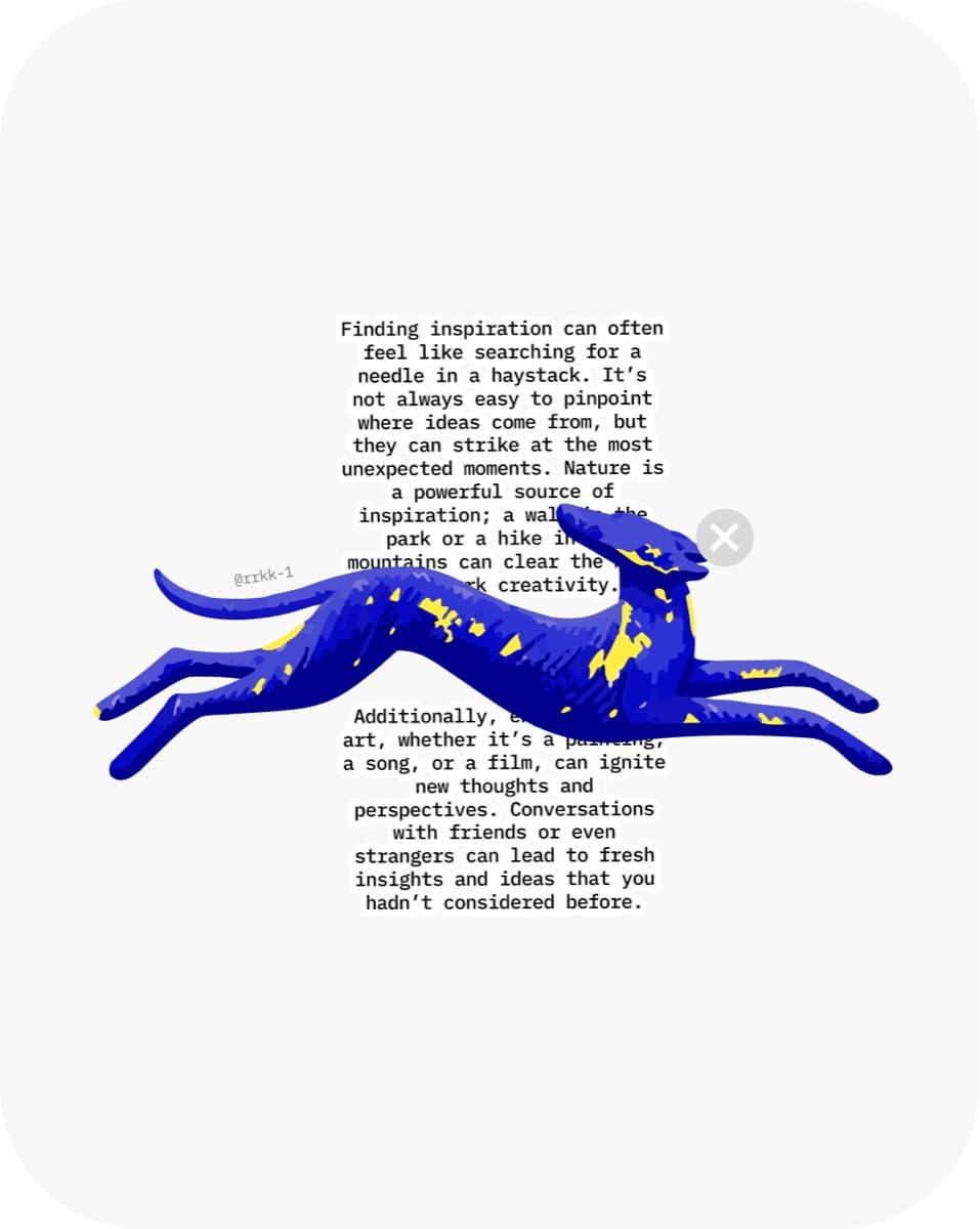 Illustration: a running greyhound over typewritten text