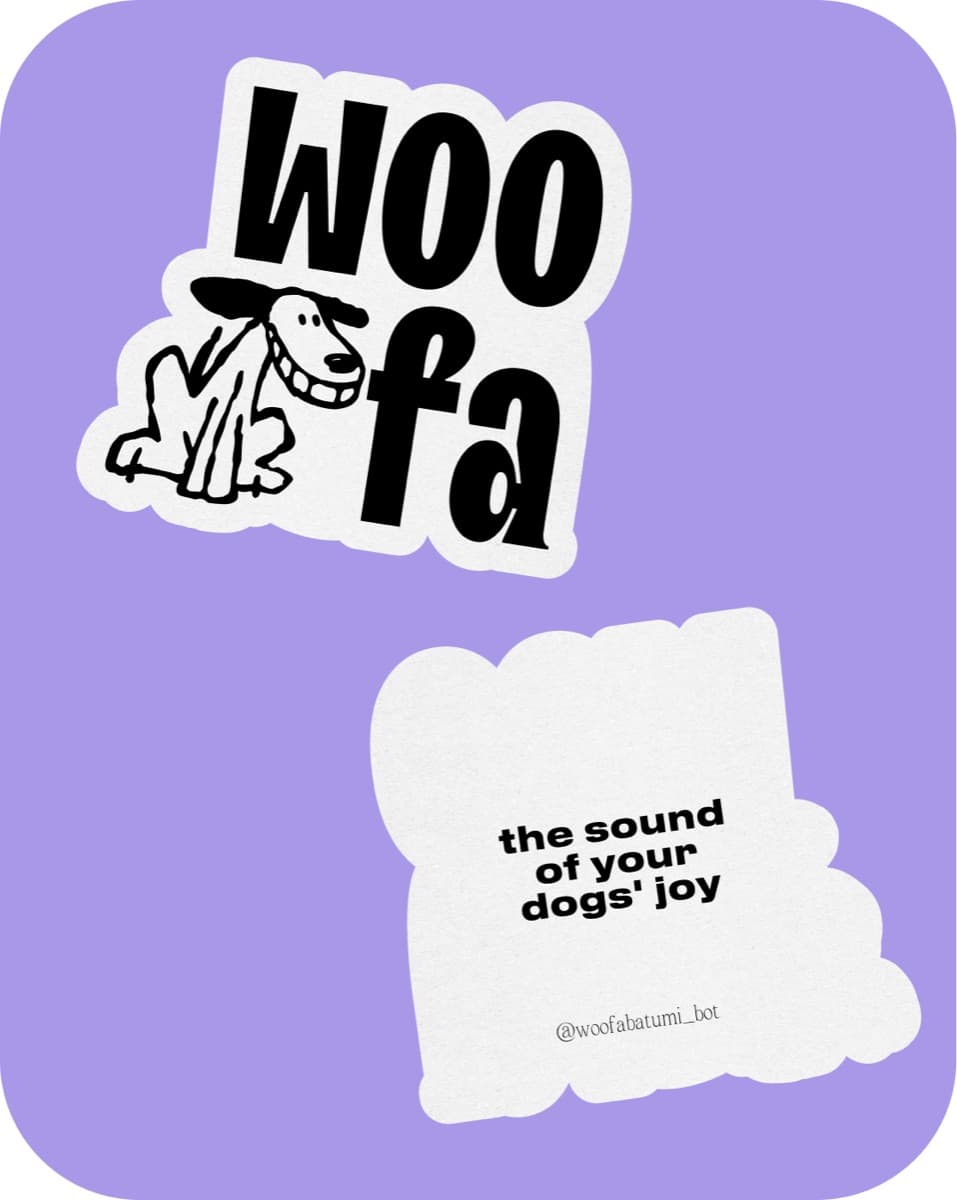Woofa — the drawn brand mark